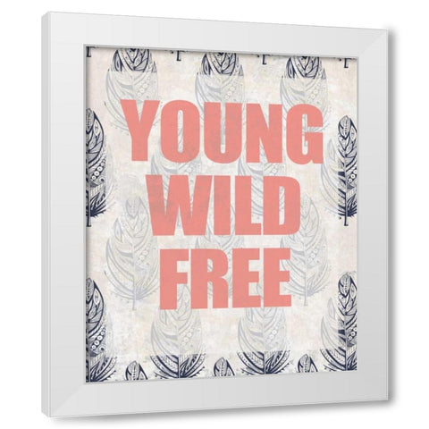 Young Wild Free White Modern Wood Framed Art Print by Allen, Kimberly