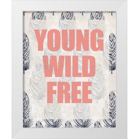 Young Wild Free White Modern Wood Framed Art Print by Allen, Kimberly