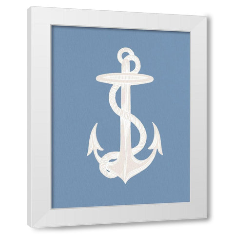 Anchors Away 1 v2 White Modern Wood Framed Art Print by Allen, Kimberly