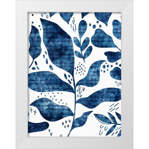Dyed Leaves 1 White Modern Wood Framed Art Print by Allen, Kimberly