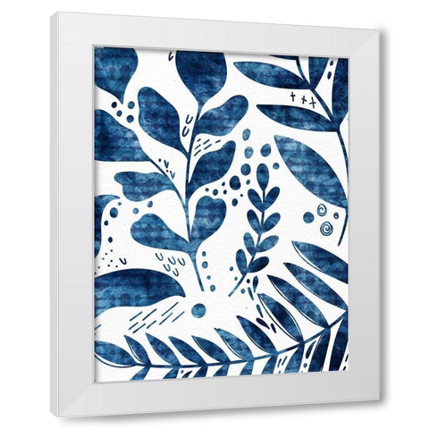 Dyed Leaves 2 White Modern Wood Framed Art Print by Allen, Kimberly