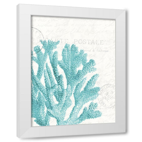 Seaside Card 1 White Modern Wood Framed Art Print by Allen, Kimberly