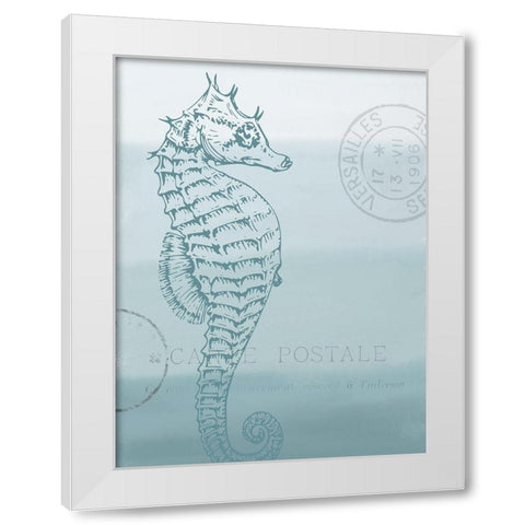 Seaside Card 3 V2 White Modern Wood Framed Art Print by Allen, Kimberly