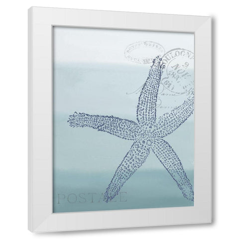 Seaside Card 4 V2 White Modern Wood Framed Art Print by Allen, Kimberly