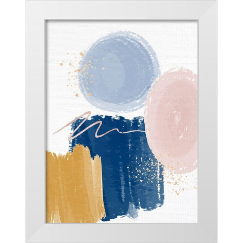 Abstract Strokes 1 White Modern Wood Framed Art Print by Allen, Kimberly