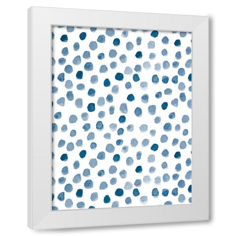 Dots 1 White Modern Wood Framed Art Print by Allen, Kimberly