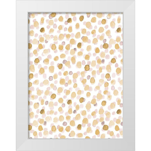 Dots 2 White Modern Wood Framed Art Print by Allen, Kimberly