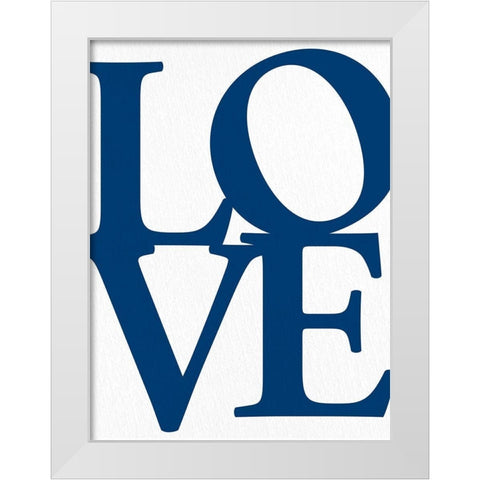 LOVE White Modern Wood Framed Art Print by Allen, Kimberly