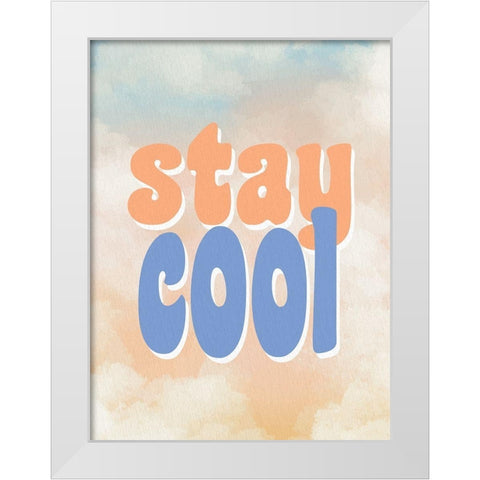 Stay Cool White Modern Wood Framed Art Print by Allen, Kimberly
