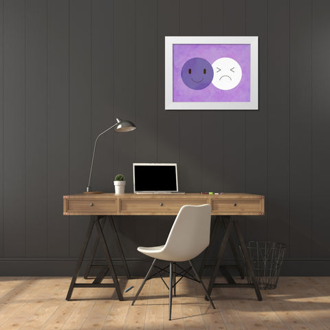 Mood 1 White Modern Wood Framed Art Print by Allen, Kimberly