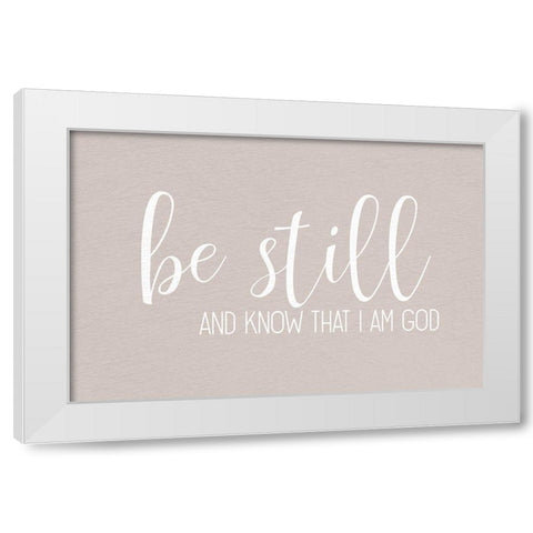Be Still Springs White Modern Wood Framed Art Print by Allen, Kimberly