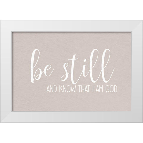 Be Still Springs White Modern Wood Framed Art Print by Allen, Kimberly