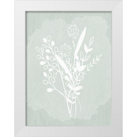 Floral Sketch 1 White Modern Wood Framed Art Print by Allen, Kimberly