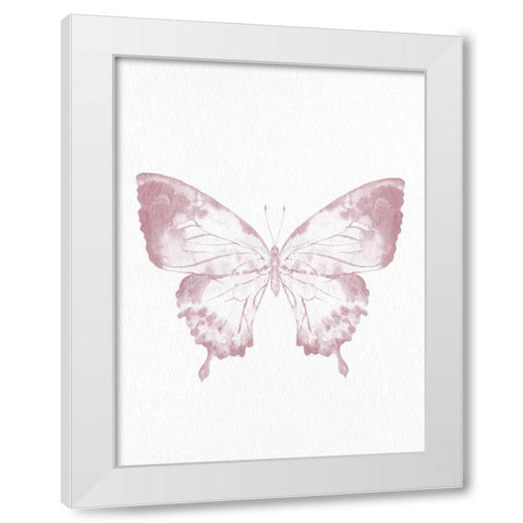 Pressed Butterfly 1 White Modern Wood Framed Art Print by Allen, Kimberly