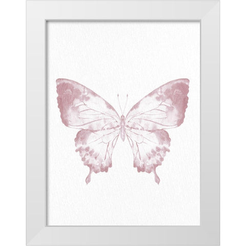 Pressed Butterfly 1 White Modern Wood Framed Art Print by Allen, Kimberly