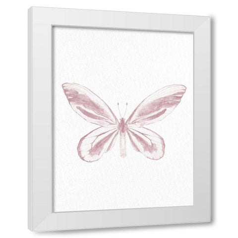 Pressed Butterfly 2 White Modern Wood Framed Art Print by Allen, Kimberly