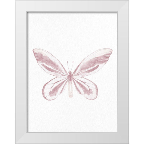 Pressed Butterfly 2 White Modern Wood Framed Art Print by Allen, Kimberly