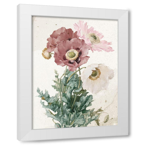 Vintage Flower White Modern Wood Framed Art Print by Allen, Kimberly
