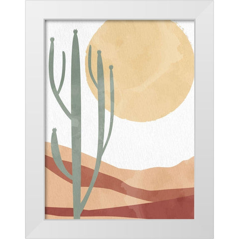 In the Desert Sun White Modern Wood Framed Art Print by Allen, Kimberly