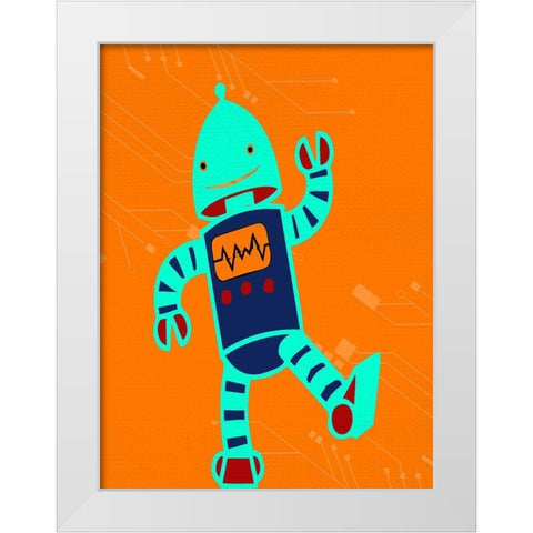 I Robot 1 White Modern Wood Framed Art Print by Allen, Kimberly