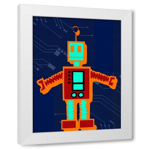 I Robot 2 White Modern Wood Framed Art Print by Allen, Kimberly