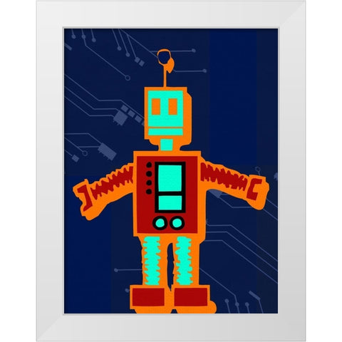 I Robot 2 White Modern Wood Framed Art Print by Allen, Kimberly