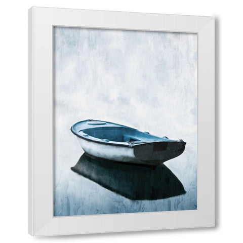 Across The Blue White Modern Wood Framed Art Print by Allen, Kimberly