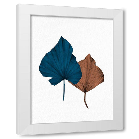 Blue Fan 1 White Modern Wood Framed Art Print by Allen, Kimberly