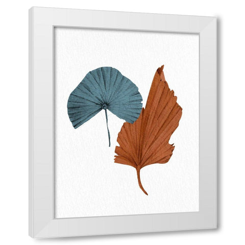 Blue Fan 2 White Modern Wood Framed Art Print by Allen, Kimberly