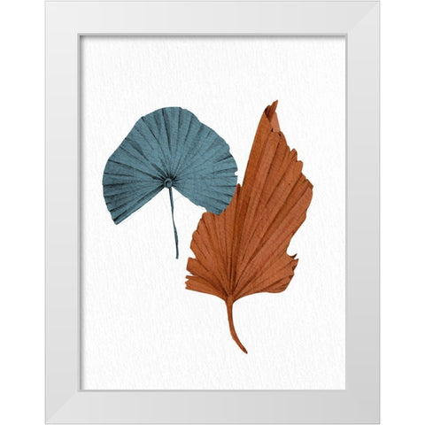 Blue Fan 2 White Modern Wood Framed Art Print by Allen, Kimberly