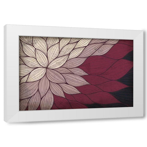 Layers of Petals White Modern Wood Framed Art Print by Allen, Kimberly