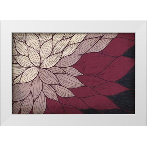Layers of Petals White Modern Wood Framed Art Print by Allen, Kimberly