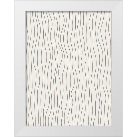 In Line 1 White Modern Wood Framed Art Print by Allen, Kimberly