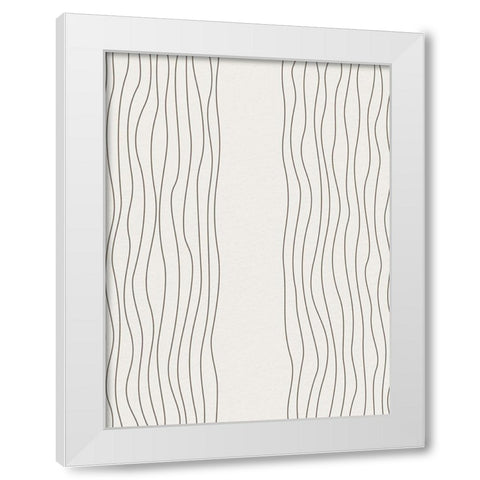 In Line 3 White Modern Wood Framed Art Print by Allen, Kimberly