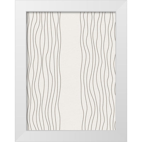 In Line 3 White Modern Wood Framed Art Print by Allen, Kimberly