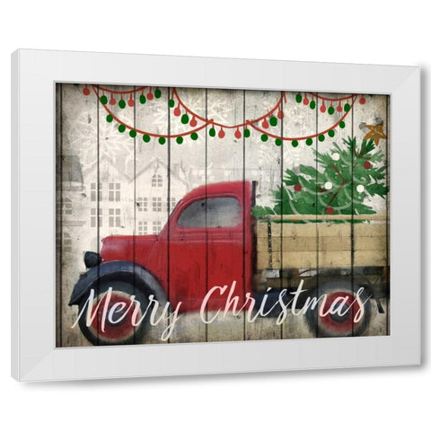 Christmas Delivery White Modern Wood Framed Art Print by Allen, Kimberly