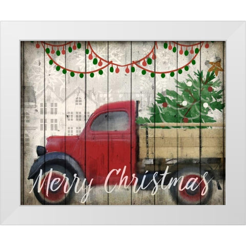 Christmas Delivery White Modern Wood Framed Art Print by Allen, Kimberly