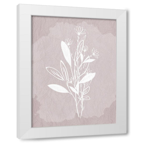 Floral Sketch 2 White Modern Wood Framed Art Print by Allen, Kimberly