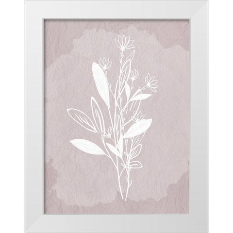 Floral Sketch 2 White Modern Wood Framed Art Print by Allen, Kimberly