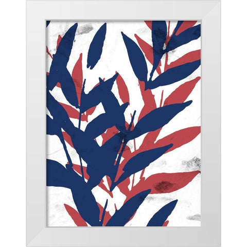 Bright Leaves 1 White Modern Wood Framed Art Print by Allen, Kimberly