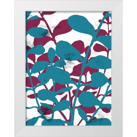 Bright Leaves 2 White Modern Wood Framed Art Print by Allen, Kimberly