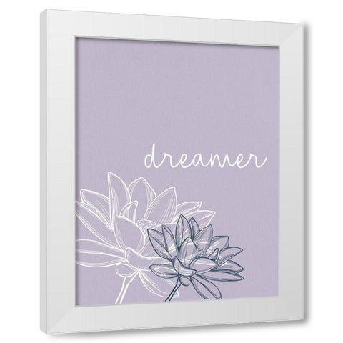 Dreamer White Modern Wood Framed Art Print by Allen, Kimberly