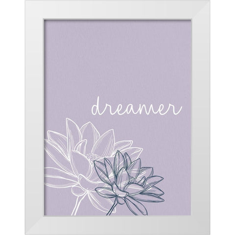 Dreamer White Modern Wood Framed Art Print by Allen, Kimberly