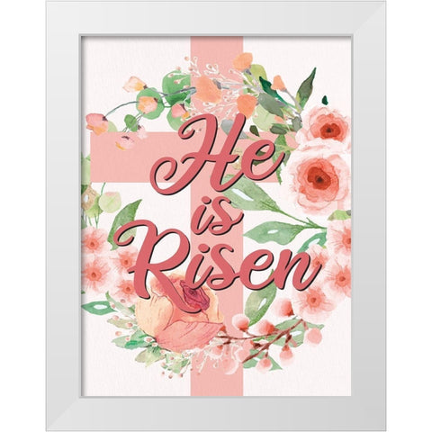 He is Risen White Modern Wood Framed Art Print by Allen, Kimberly