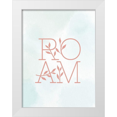 Roam Leaves White Modern Wood Framed Art Print by Allen, Kimberly