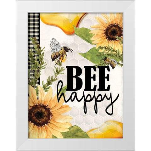 Bee Keeper 5 White Modern Wood Framed Art Print by Allen, Kimberly