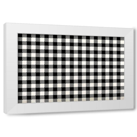 Plaid Bee Keeper White Modern Wood Framed Art Print by Allen, Kimberly