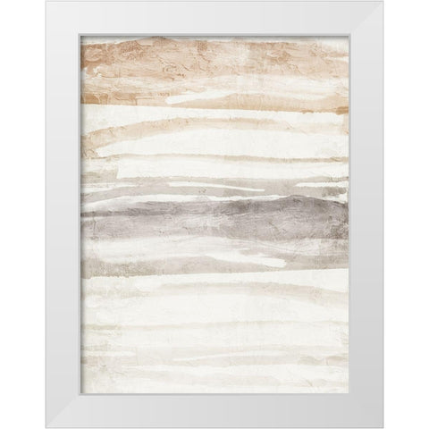 Layers of Earth White Modern Wood Framed Art Print by Allen, Kimberly