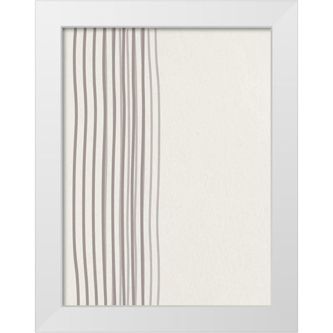 Lined 1 White Modern Wood Framed Art Print by Allen, Kimberly