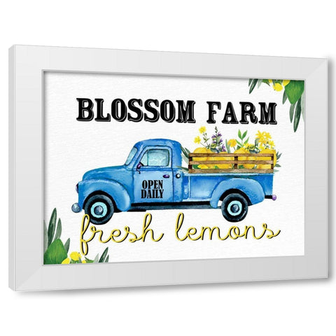 Lemon Tile 11 White Modern Wood Framed Art Print by Allen, Kimberly
